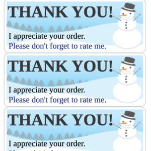 Thank You Stickers Order Shipping Labels Box Mailing Label Sticker